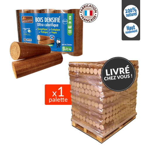 afbeelding van WOODSTOCK Premium kwaliteit verdicht hout – 1 pallet van 104 pakken van 9.65 kg
