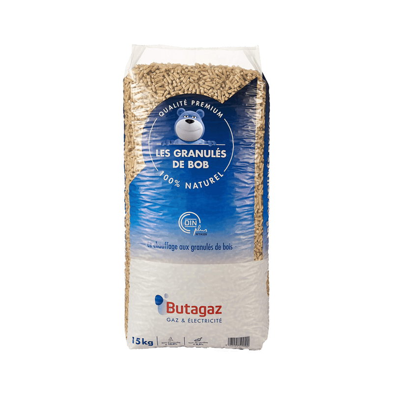 afbeelding van Butagaz Pellet DIN+ 100% naaldhout – pallet van 66 zakken van 15KG – levering inbegrepen