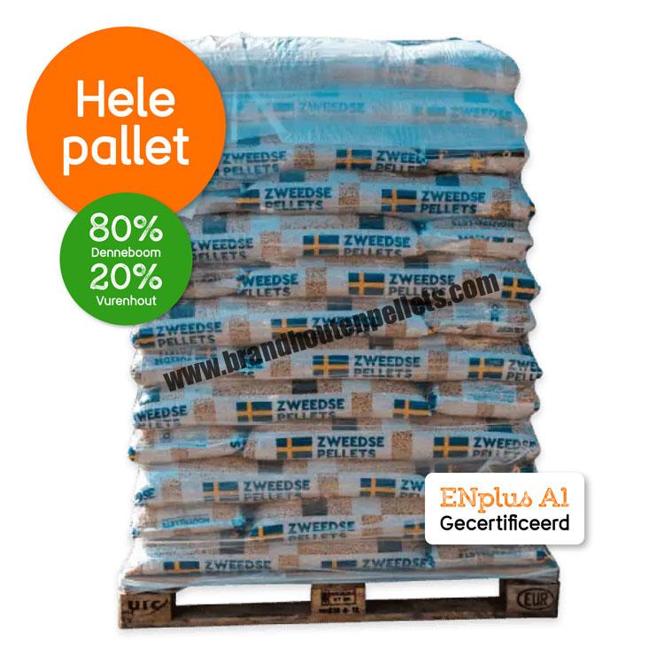 Pallet Zweedse houtpellets (52 x 16 KG)